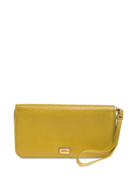 Dolce & Gabbana Pre-Owned Continental leather wallet Yellow 260582
