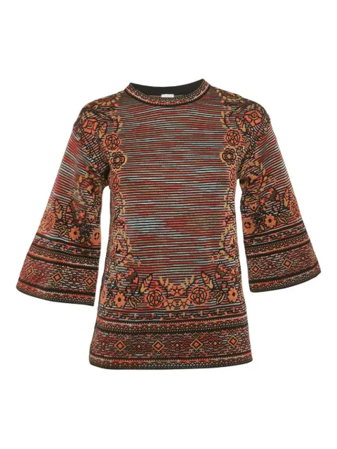 Missoni Pre-Owned patterned knit top Brown 1132926