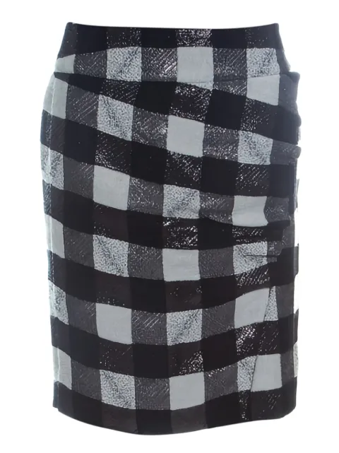 Emporio Armani Pre-Owned check-pattern midi skirt Black 142029