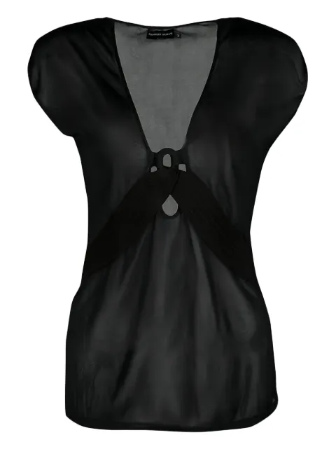 Giorgio Armani Pre-Owned cut-out top Black 137385