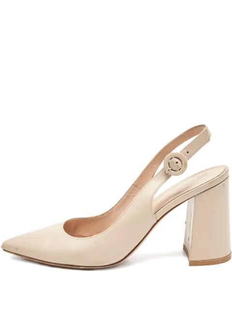 Gianvito Rossi 90mm leather heeled sandals Neutrals 1124181