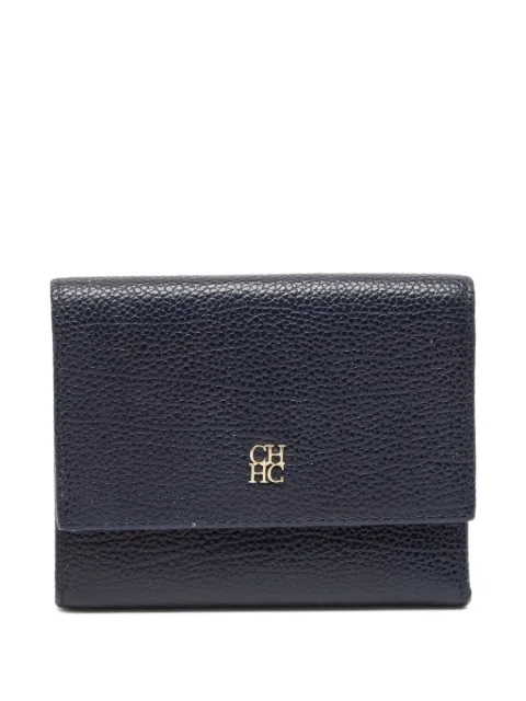 Carolina Herrera Vintage Pre-owned tri-fold leather wallet Blue 1124019