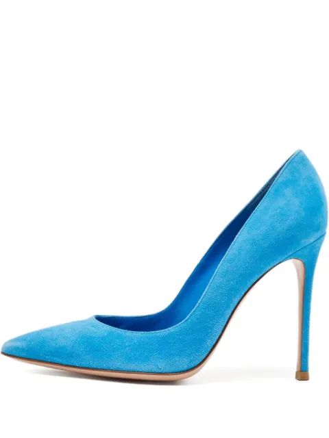 Gianvito Rossi Pre-owned 105mm suede pumps Blue 1117372