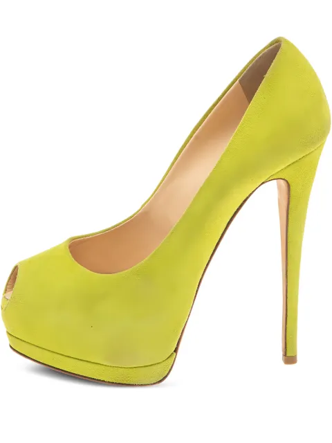 Giuseppe Zanotti Vintage peep-toe platform pumps Green 557835
