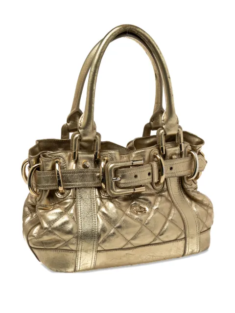 Burberry Pre-Owned Beaton quilted tote bag Gold 531551