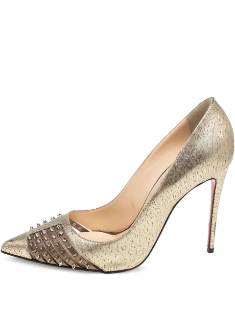 Christian Louboutin Pre-Owned 110mm Bareta heeled pumps Gold 513138