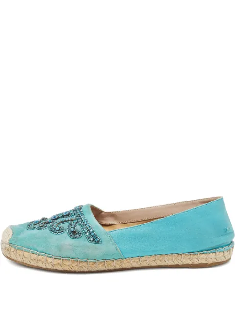 Le Silla embellishment jute flat espadrilles Blue 895876