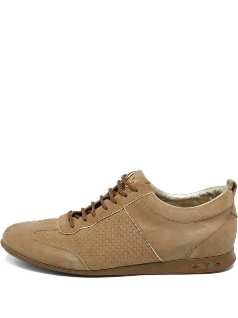 Louis Vuitton Pre-Owned suede lace-up sneakers Neutrals 621782