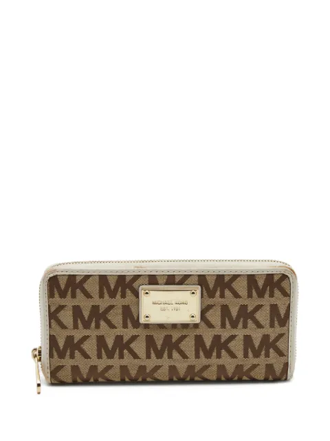 Michael Kors Vintage pre-owned logo plaque zip-around wallet Brown 663982