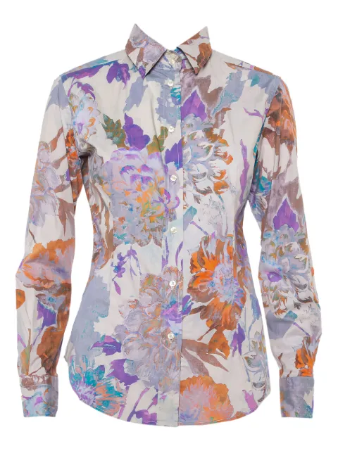 Etro Pre-Owned floral-print shirt Purple 396663