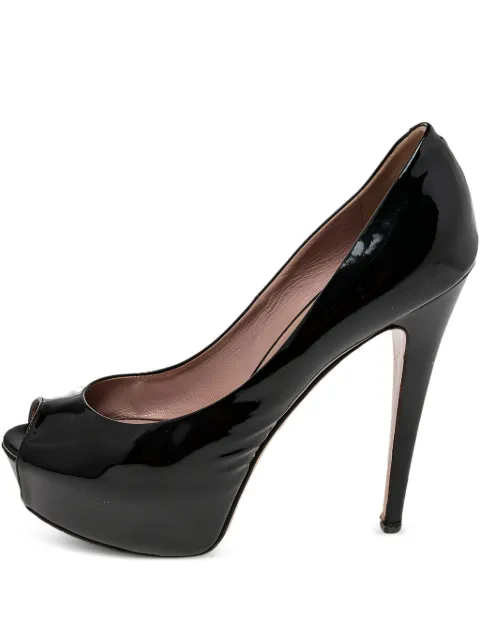 Gucci Pre-Owned 135mm leather pumps 602112