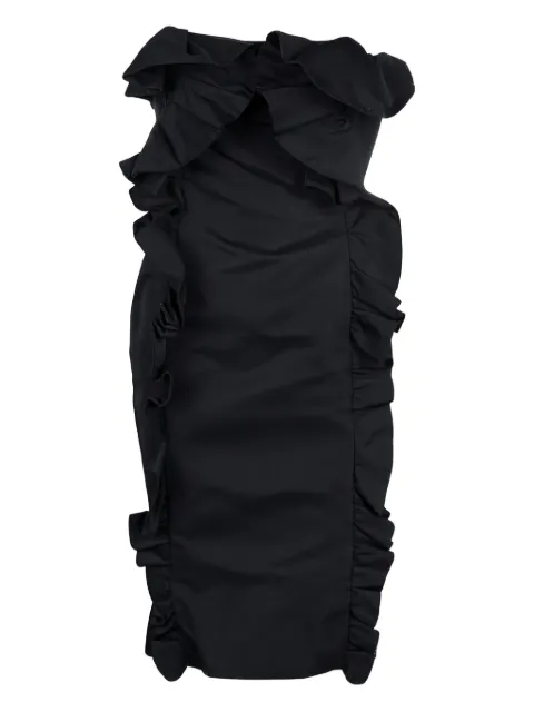 Giambattista Valli Vintage cotton-blend ruffled dress Black 57497