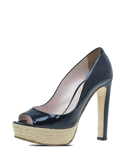Miu Miu Pre-Owned 130mm patent pumps Black 41871