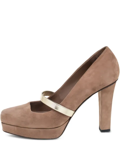 Gucci Pre-Owned 115mm suede pumps Neutrals 542922