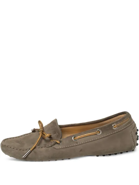 Tod's Vintage pre-owned suede boat shoes Neutrals 454585