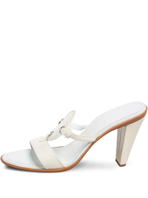 Tod's Vintage Pre-owned 95mm leather sandals Neutrals 482148
