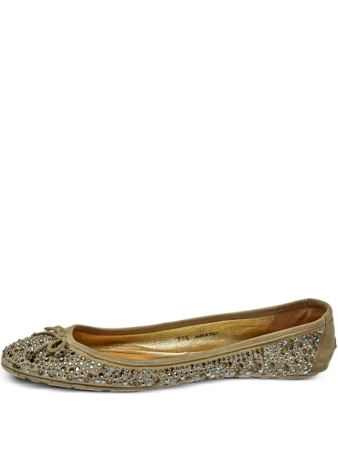 Jimmy Choo Pre-Owned Weber ballet flats Grey 407232