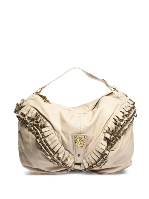 Roberto Cavalli Vintage pre-owned ruched leather shoulder bag Neutrals 301732