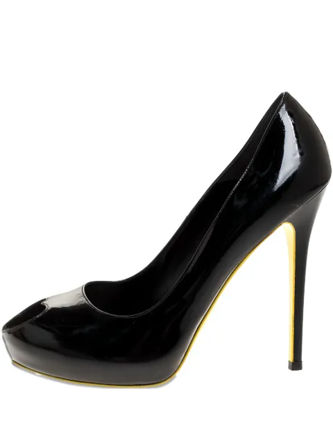 Alexander McQueen Pre-Owned 125mm patent-leather pumps Black 317720