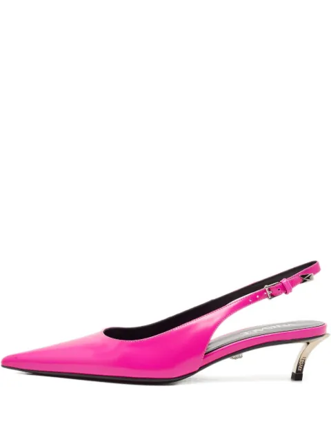 Versace Pre-Owned 45mm pointed-toe slingback pumps Pink 1124765