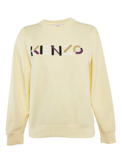 Kenzo Pre-Owned 2024 logo-embroidery sweatshirt Yellow 1117773