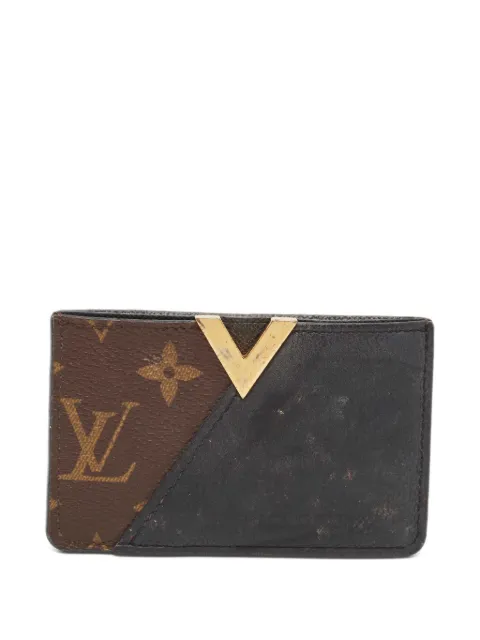 Louis Vuitton Pre-Owned Monogram-canvas leather-panelled cardholder Black 1118165