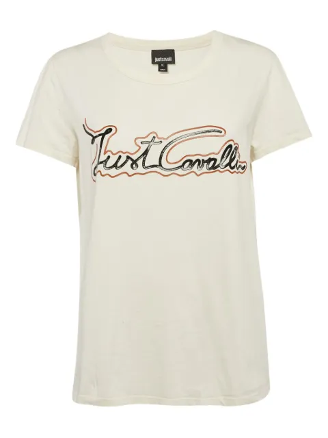 Just Cavalli Vintage 2024 logo-print T-shirt White 1108135