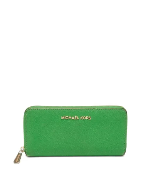 Michael Kors Vintage zip-around leather wallet Green 1097300