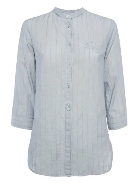 Burberry Pre-Owned striped button-up shirt Blue 1096953