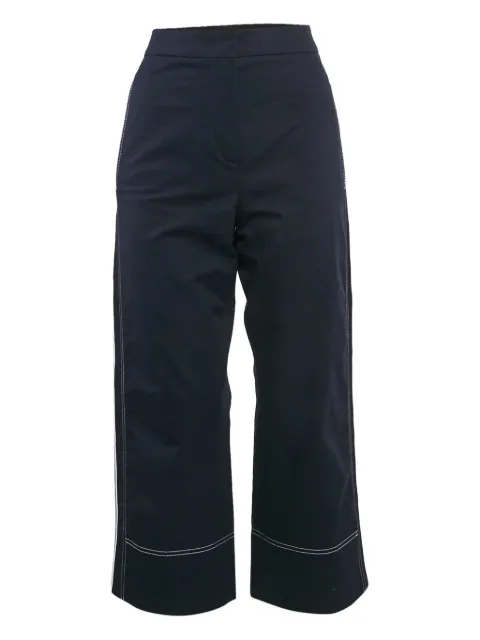 Sportmax Vintage side-stripe cotton trousers Blue 1093241