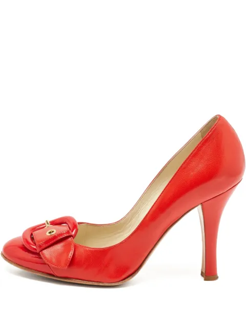 Casadei Vintage 100mm buckle-detail stiletto pumps Red 1094029