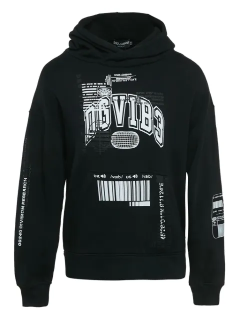 Dolce & Gabbana Pre-Owned graphic-print hoodie Black 1085384