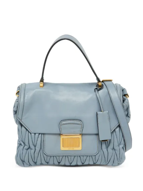 Miu Miu Pre-Owned Matelassé cross body bag Blue 1075441