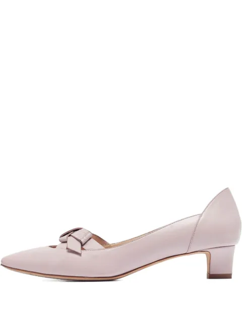 Tod's Vintage 2023 35mm pre-owned leather bow pumps Pink 996732