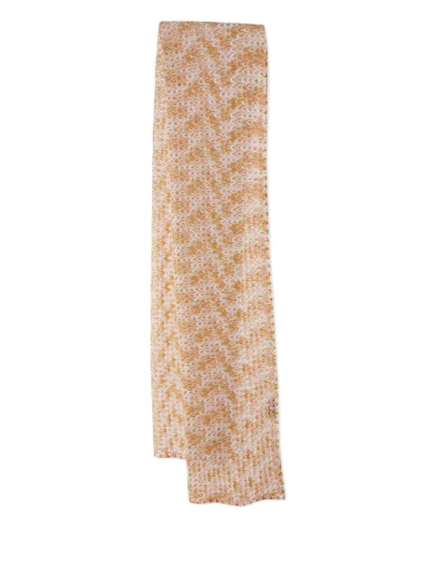 Missoni Pre-Owned scalloped pattern scarf Orange 990272