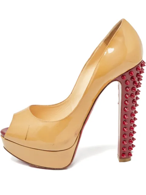Christian Louboutin Pre-Owned 150mm Taclou Spikers pumps Neutrals 978299