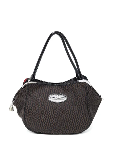 Aigner Vintage pre-owned monogram-pattern shoulder bag Black 927674