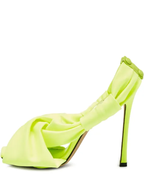 Jimmy Choo Pre-Owned 110mm leather heeled sandals Green 1109828