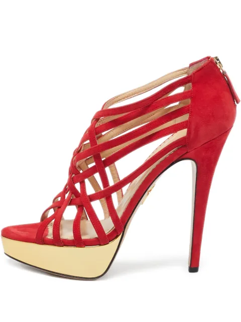Charlotte Olympia strappy platform heels Red 1104538