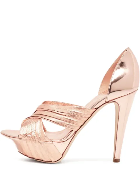 Sergio Rossi Vintage Pre-owned 100mm platform cross-strap pumps Pink 1104813