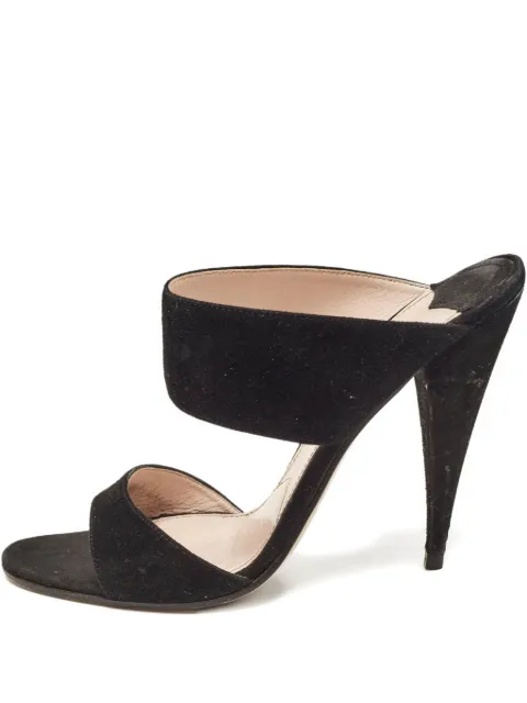Miu Miu Pre-Owned 125mm suede sandals Black 1107284