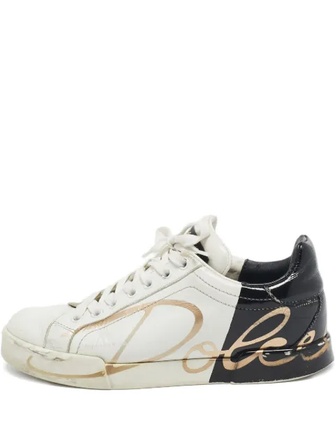 Dolce & Gabbana Pre-Owned panelled sneakers White 1101784