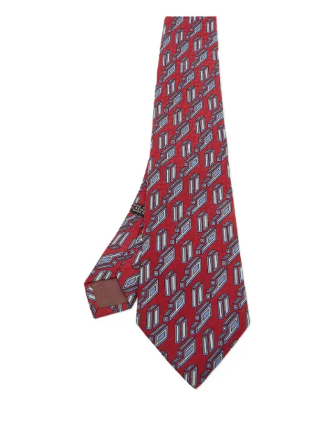 Christian Dior Pre-Owned geometric-print silk tie Red 1098088