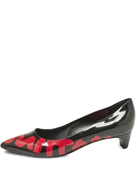 Louis Vuitton Pre-Owned 50mm logo-print pumps Black 1093338
