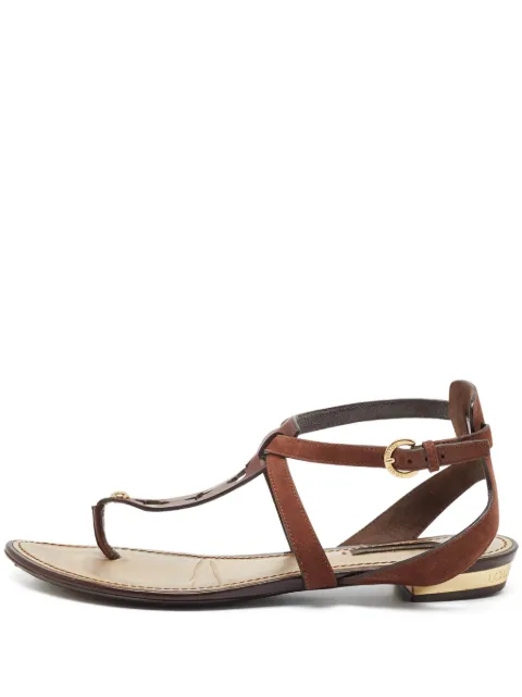 Louis Vuitton Pre-Owned leather flat sandals Brown 1081561