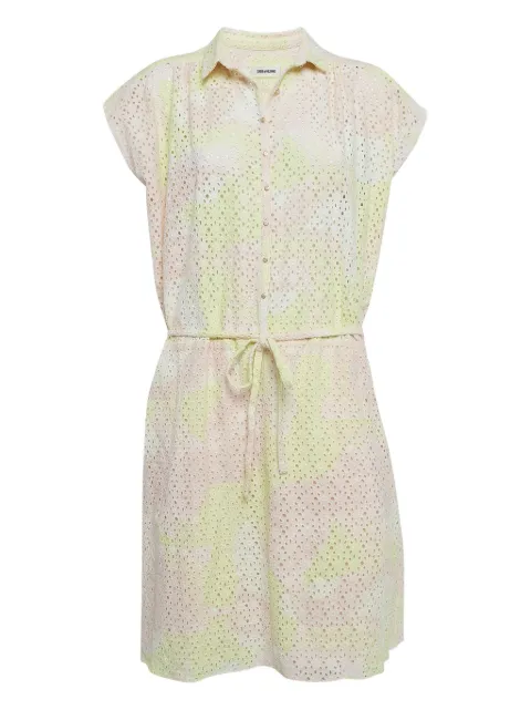 Zadig&Voltaire pre-owned broderie-anglaise shirt dress Pink 953248