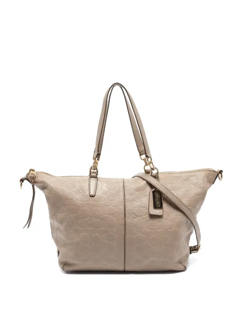 Coach Vintage embossed leather tote bag Neutrals 955268