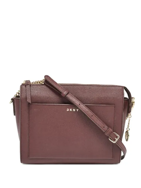 DKNY Vintage 2024 pre-owned structured leather crossbody bag Red 976498