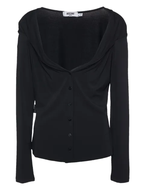 Moschino Pre-Owned cowl-neck shirt Black 888769