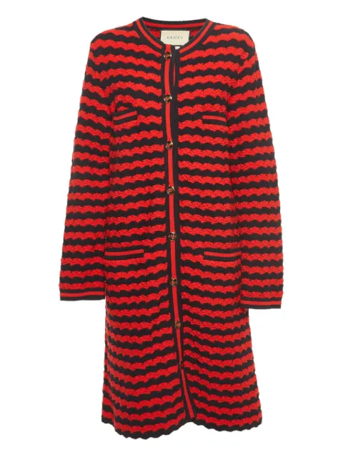 Gucci Pre-Owned striped cardigan Red 918076
